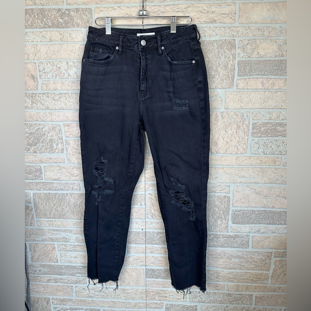 pacsun black mom jeans‎ distressed size 26